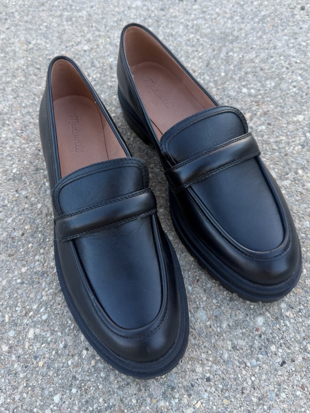NWOB Madewell The Bradley Lugsole Loafer in Leather in True Black sz 11 - Picture 4 of 7